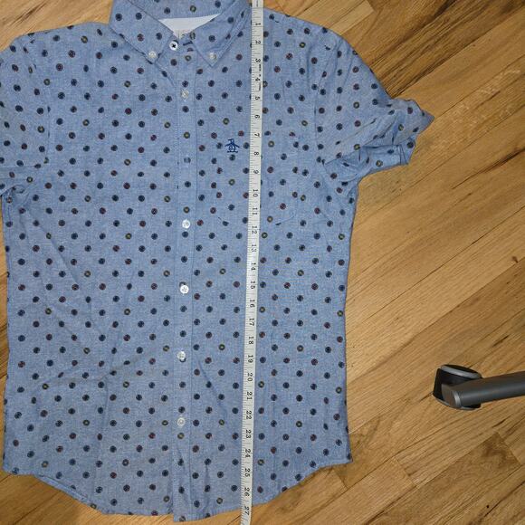 An Original Penguin by Munsingwear button down sz S blue - Picture 7 of 7